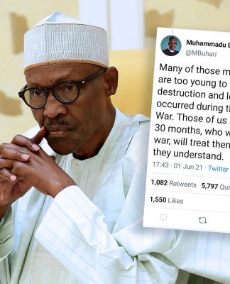 Twitter removes Nigerian president’s ‘abusive’ civil war post