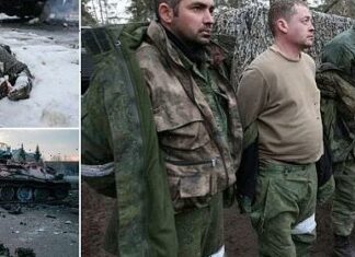 Ukraine parades captured Russian soldiers in online videos as Moscow finally starts to admit suffering losses and pictures show bodies of Kremlin fighters